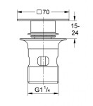 GROHE - Náhradní díly Náhradní vršek pro umyvadlové výpusti, Hard Graphite 40565A00