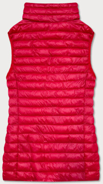 Tmavě červená krátká dámská prošívaná vesta (5M702-277) odcienie czerwieni
