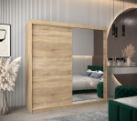 Šatní skříň Abi T2 Barva korpusu: Bílá, Rozměry: 150 cm, Dveře: Černá