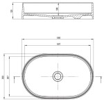 DEANTE - Silia titanium Granit umyvadlo, oval CQS_TU6S