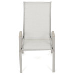 Zahradní židle, kov, síťovina, béžová, AZC-S1048 CRM