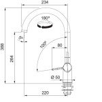 FRANKE - Active Dřezová baterie FN 4089.901, matná černá 115.0653.398