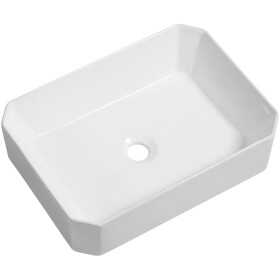 CERANO - Umyvadlo keramické Liberto - na desku - bílá lesklá - 50x36,5 CER-477002