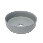 Umyvadlo na desku SAT Infinitio 39x39 cm šedá mat bez otvoru pro baterii SATINF3939LGRM SATINF3939LGRM