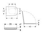 GEBERIT - Smyle Square WC sedátko, bílá 500.239.01.1