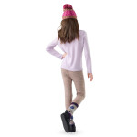 Dětské merino triko dlouhý rukáv SMARTWOOL Kids' Classic Thermal Merino Base Layer, Lavender Sky Heather velikost: L