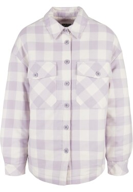 Dámská flanelová vycpaná overshirt whitesand/softlilac