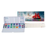 Nevskaya Palitra White Nights sada 21 granulujících akvarelů 2,5 ml