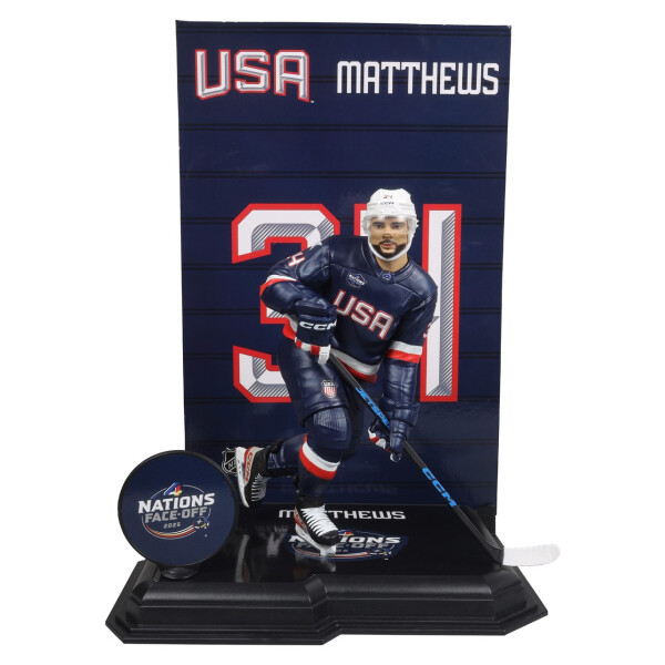 McFarlane Figurka Auston Matthews #34 4 Nations Face-Off Team USA 7" Figure SportsPicks
