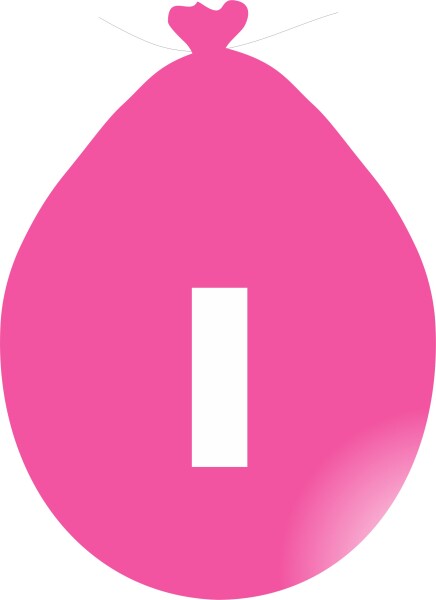 Balónek písmeno I růžové balonky.cz Balónek písmeno I růžové balonky.cz