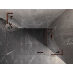 MEXEN/S - Lunar L sprchový kout dveře křídlové pravá 100 x 80, transparent, růžové zlato 834L-100-080-60-00-P