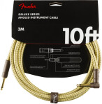 Fender Deluxe Series 10 Instrument Cable Angled Tweed