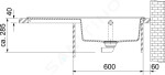 FRANKE - Mythos Fragranitový dřez MTG 611/2, 1000x515 mm, šedý kámen 114.0150.007