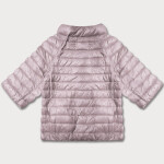 Špinavě růžová/květovaná oboustranná dámská plus size bunda se 3/4 rukávy Minority (M23-7010-57) odstíny růžové 56