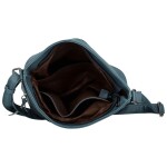 Trendy dámská koženková crossbody kabelka Hazel, džínově modrá
