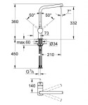 GROHE - Minta Páková dřezová baterie, chrom 31375000