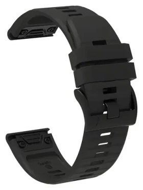 Hurtel silikonový řemínek pro Garmin Fenix 3/5X/6X/7X Pro černá / Řemínek