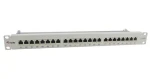 Equip šedý / Patch panel / 19" / 24x RJ45 / Cat6a / FTP / 500 MHz / 1U (326525)