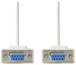 NEDIS sériový kabel D-SUB 9-pin (F) - D-SUB 9-pin (F) slonová kost / Kabel / sériový RS-232 / 2 m (CCGL52055IV20)