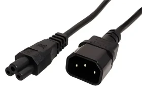 Lindy C14 - C5 (trojlístek) černá / Prodlužovací napájecí kabel / 3 m (30342)