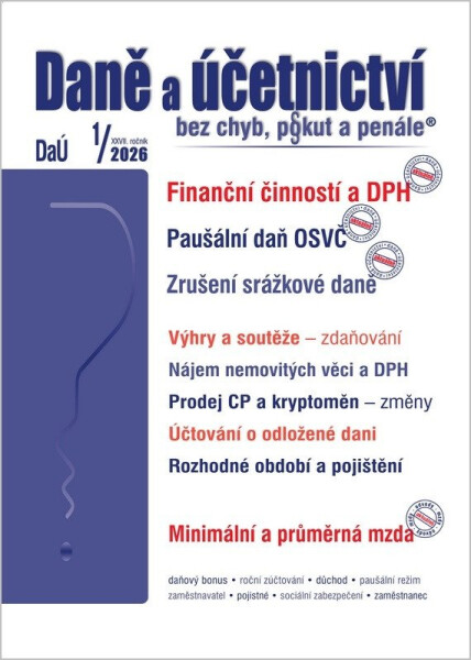 DaÚ 1/2026 Finanční činností a DPH - Martin Děrgel