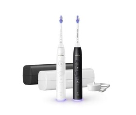 Philips Sonicare 6500 Gentle clean sada elektrických zubních kartáčků, 2 kusy, černá a bílá