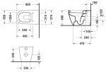 DURAVIT - ME by Starck Stojící WC, zadní odpad, s WonderGliss, alpská bílá 21690900001