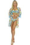 Plážové šaty 11D80SZ 34 modrá-mix - SELF UNI