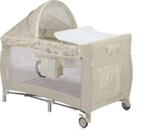 LIONELO Postýlka cestovní Sven Plus Beige Latte / od 0 do 3 let / do 15 kg (LO-SVEN PLUS BEIGE LATTE)