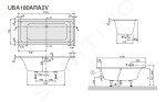 VILLEROY & BOCH - Architectura Vana Duo, 1800x800 mm, bílá UBA180ARA2V-01