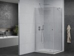 MEXEN/S - Pretoria sprchový kout 90x110, transparent, chrom + sprchová vanička včetně sifonu 852-090-110-01-00-4010