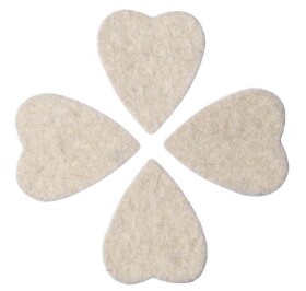 Timber Tones Felt Tones Heart Natural Wool Felt 4-Pack