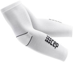 CEP WS1A02 Compression Arm Sleeve L2 White-Black - CEP unisexové pažní kompresní návleky - bílá / černá Velikost: III (29-32 cm obvod bicepsu, délka 48-56cm)