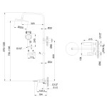 INVENA - Sprchový sloup DOKOS s vanovým výtokem chrom AU-19-B01-V