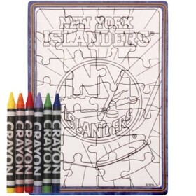 New York Islanders NHL puzzle s vlastním vybarvením