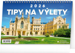 Kalendář 2026 stolní: Tipy na výlety, 23,1 x 14,5 cm
