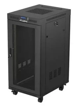 Lanberg FF01-6824-23BL černá / Stojanový rozvaděč / 24U / 1320 mm / 600x800 mm / nosnost 1200 kg (FF01-6824-23BL)