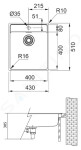 FRANKE - Maris Dřez MRX 210/610-40 TL, 430x510x180 mm, nerez 127.0539.571