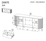 Komoda Zante ZA4 Barva korpusu: Kašmír