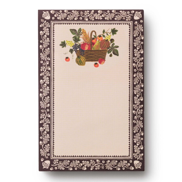 Rifle Paper Co. Poznámkový blok Harvest, hnědá barva, papír