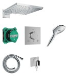 HANSGROHE - Raindance E Sprchový set s termostatem pod omítku, s tělesem, 30x30 cm, 3 proudy, chrom 24623000