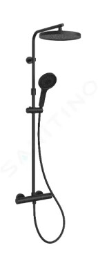 Kielle - Oudee Sprchový set s termostatem, 260 mm, 3 proudy, matná černá 20602014