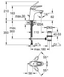 GROHE - Eurostyle Páková umyvadlová baterie S, chrom 33558003