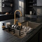 REA - Teleskopický odkapávač na dřez P14487 Black HOM-09973