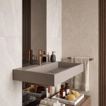REA - Umyvadlo z litého mramoru GOYA TAUPE 70CM REA-U4414