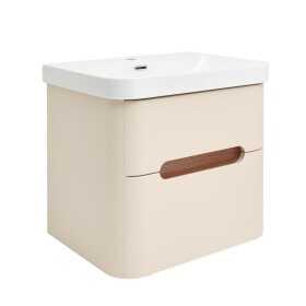 Koupelnová skříňka s umyvadlem SAT Fusion 57,5x53x45 cm pískově béžová mat SATFUSION260BEU SATFUSION260BEU