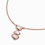 Royal Fashion náhrdelník 18k zlato Vermeil DR24901N-RG-MOONSTONE