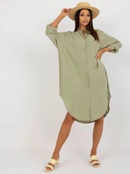 Dámské košilové šaty TW SK BE 199D.85P pistácie - FPrice L/XL