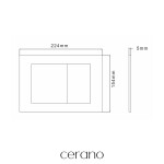 CERANO - Kompletní WC set Basic/Cesso - bílá lesklá - WC tlačítko Maxio/Černá - pro zazdění - 49x36 CER-8050BD85991