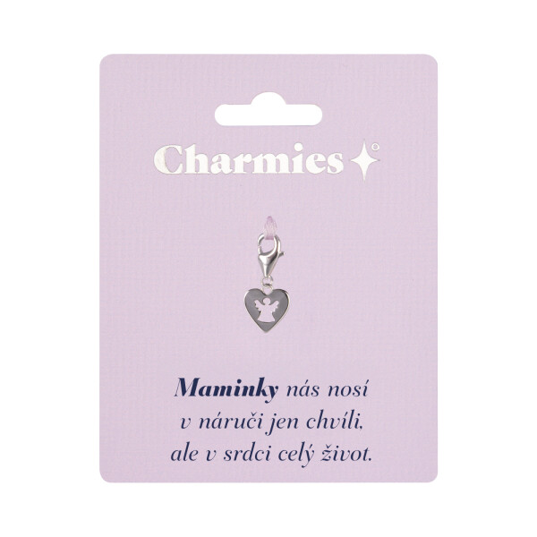 Stříbrný přívěsek srdce - Maminky - Albi